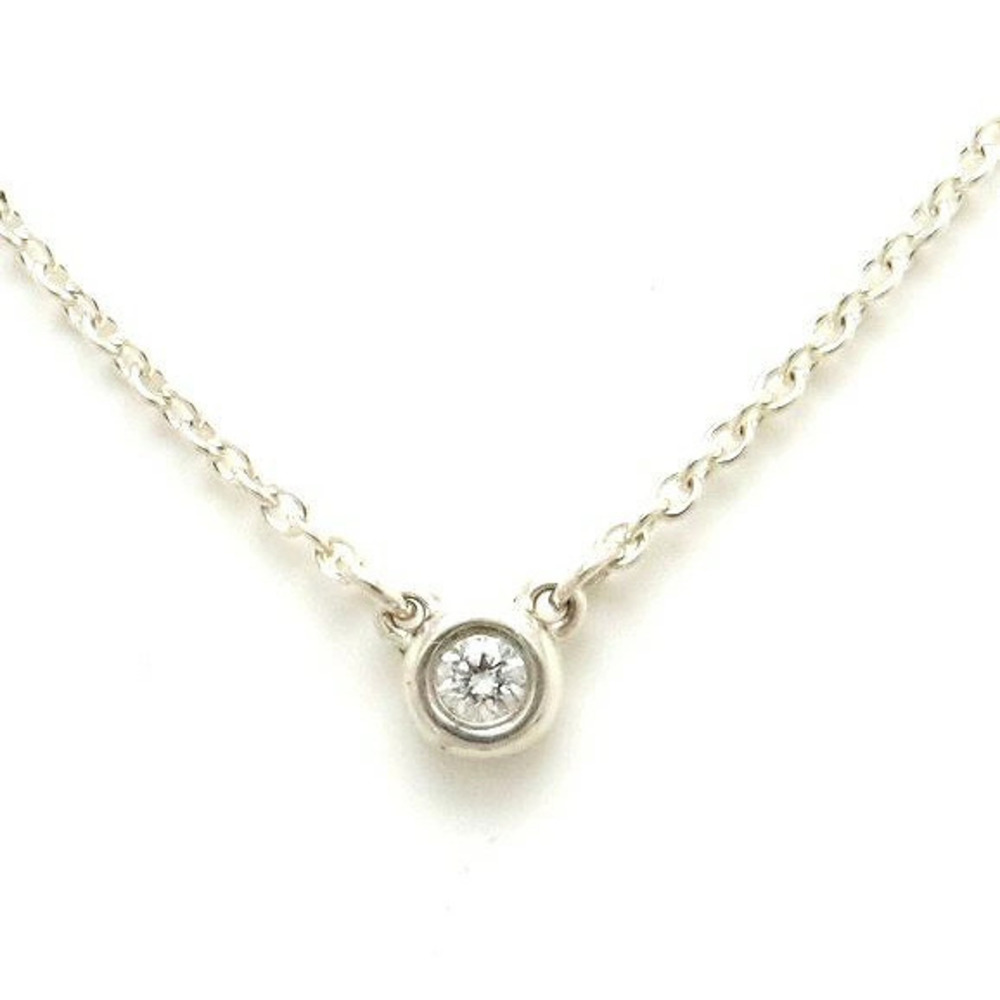 TIFFANYCo Tiffany By the Yard Necklace Pendant Silver Diamond